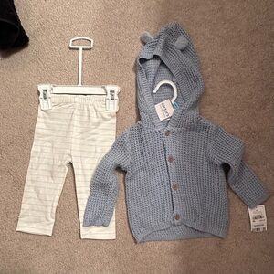 Carters Set - 6 months; tights and sweater